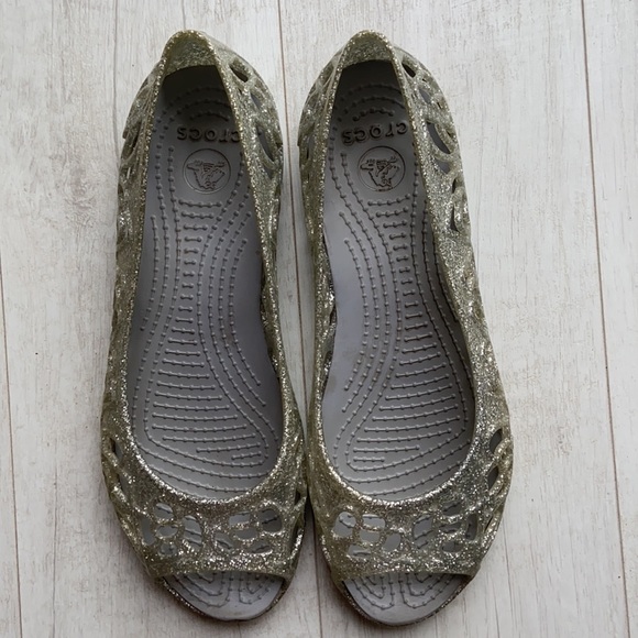 CROCS Isabella Jelly Flats Size J3 - Picture 3 of 4